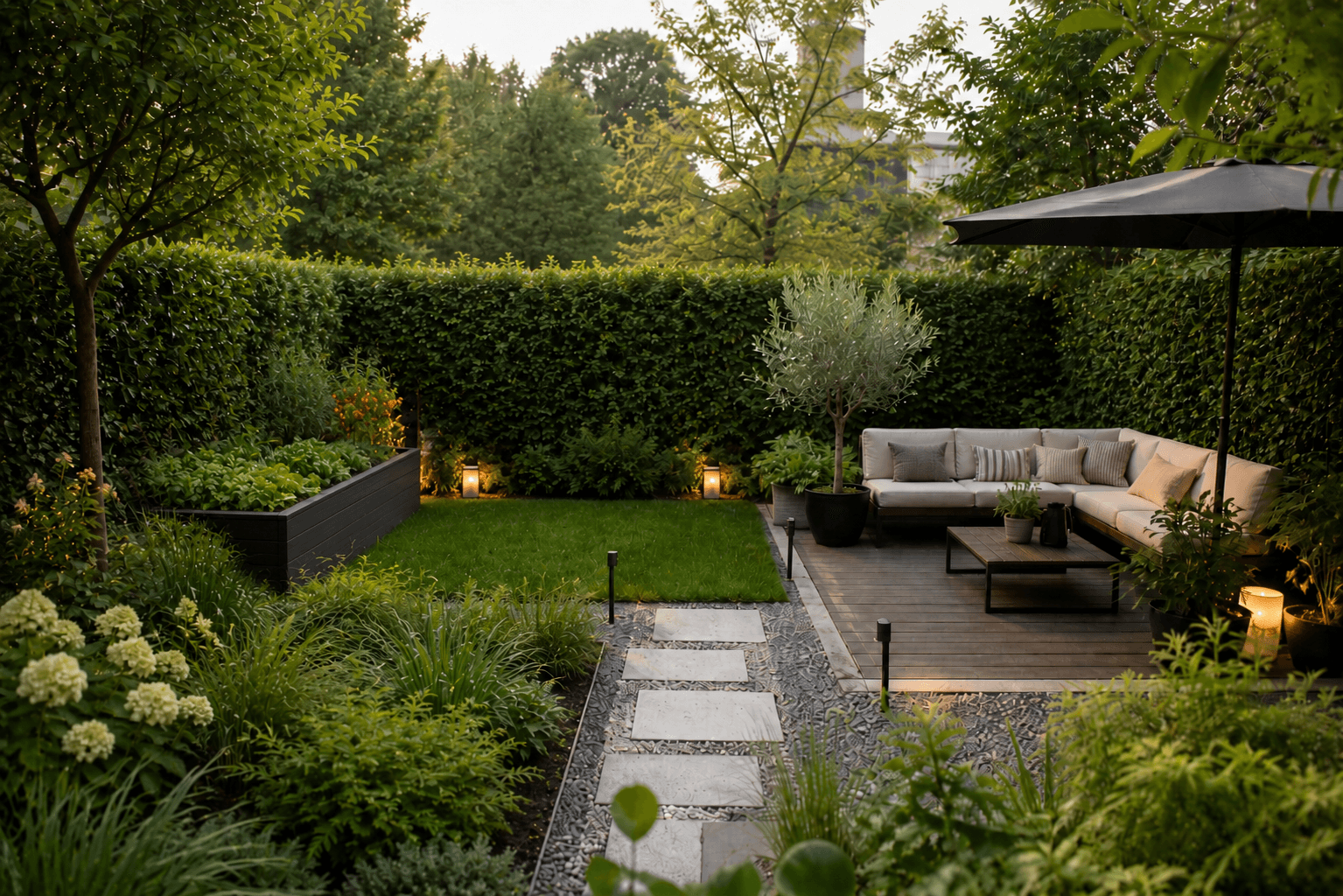 Detailansicht einer Gartenparzelle